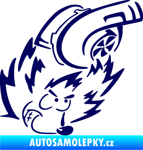 Samolepka Turbo ježek pravá tmavě modrá