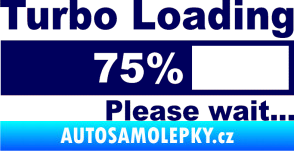 Samolepka Turbo loading tmavě modrá