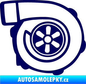 Samolepka Turbo silueta 001  pravá tmavě modrá