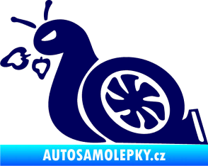 Samolepka Turbo šnek 001 levá tmavě modrá