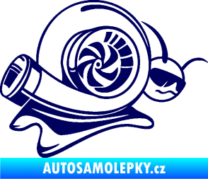 Samolepka Turbo šnek 004 pravá tmavě modrá