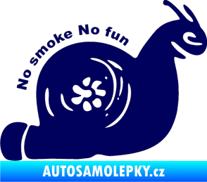 Samolepka Turbo šnek 005 no smoke no fun pravá tmavě modrá