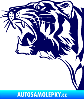 Samolepka Tygr 002 levá tmavě modrá