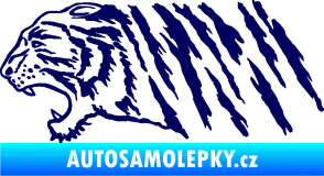 Samolepka Tygr 004 levá tmavě modrá