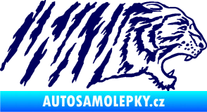 Samolepka Tygr 004 pravá tmavě modrá
