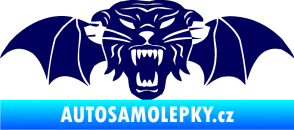 Samolepka Tygr s křídly tmavě modrá