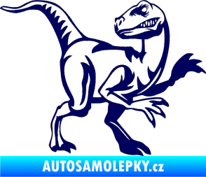 Samolepka Tyrannosaurus Rex 003 pravá tmavě modrá