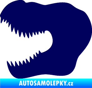 Samolepka Tyrannosaurus Rex lebka 001 levá tmavě modrá