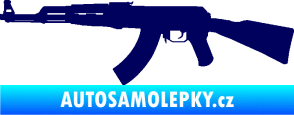 Samolepka Útočná puška AK 47 levá tmavě modrá