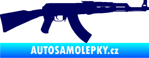 Samolepka Útočná puška AK 47 pravá tmavě modrá