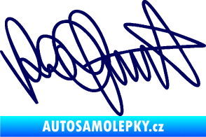 Samolepka Valentino Rossi podpis tmavě modrá