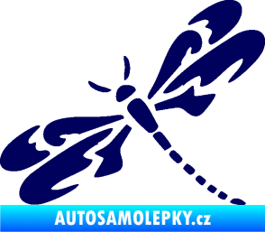 Samolepka Vážka 001 levá tmavě modrá