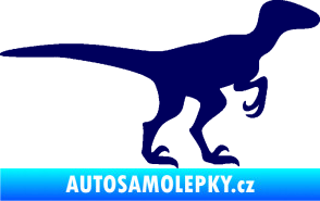 Samolepka Velociraptor 001 pravá tmavě modrá