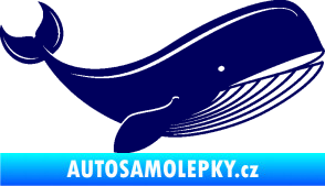 Samolepka Velryba 001 pravá tmavě modrá