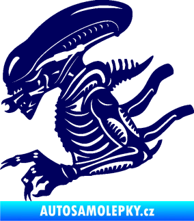 Samolepka Vetřelec 002 levá tmavě modrá