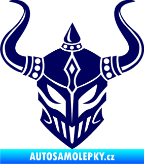 Samolepka Vikingská helma tmavě modrá