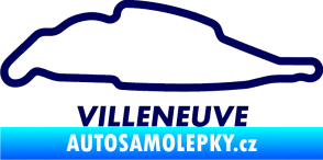 Samolepka Okruh Villeneuve tmavě modrá