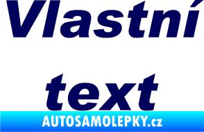 Samolepka Vlastní text - Arial Black kurzíva tmavě modrá