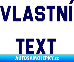 Samolepka Vlastní text - Blockletter tmavě modrá