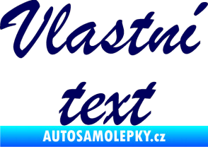 Samolepka Vlastní text - Brush Script tmavě modrá
