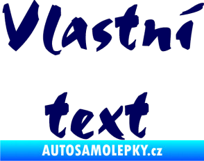 Samolepka Vlastní text - Staccato tmavě modrá