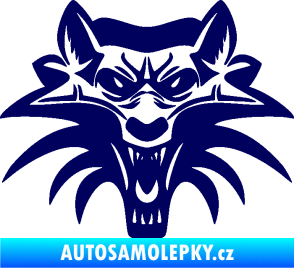 Samolepka Vlk 022 tmavě modrá