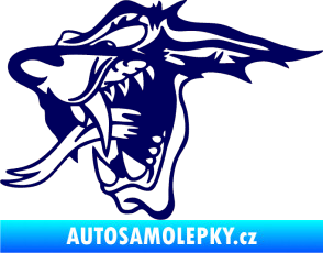 Samolepka Vlk levá tmavě modrá