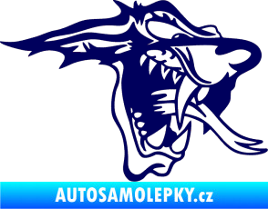 Samolepka Vlk pravá tmavě modrá