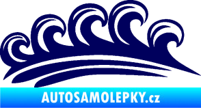 Samolepka Vlny 001 pravá moře tmavě modrá