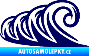 Samolepka Vlny 006 levá moře tmavě modrá