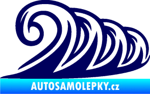 Samolepka Vlny 006 pravá moře tmavě modrá