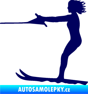 Samolepka Vodní lyže 002 levá tmavě modrá