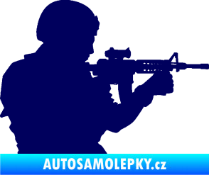 Samolepka Voják 005 pravá tmavě modrá