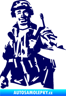Samolepka Voják 014 levá tmavě modrá