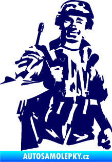 Samolepka Voják 014 pravá tmavě modrá