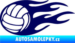 Samolepka Volejbalový míč 002 levá tmavě modrá