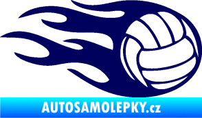 Samolepka Volejbalový míč 002 pravá tmavě modrá