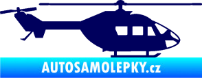 Samolepka Vrtulník 001 pravá helikoptéra tmavě modrá