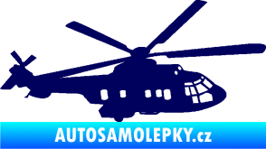 Samolepka Vrtulník 003 pravá helikoptéra tmavě modrá