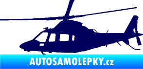 Samolepka Vrtulník 004 levá helikoptéra tmavě modrá