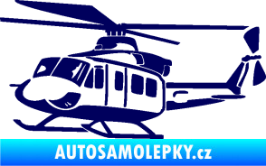 Samolepka Vrtulník 010 levá helikoptéra tmavě modrá