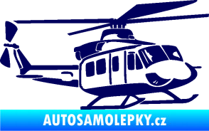 Samolepka Vrtulník 010 pravá helikoptéra tmavě modrá