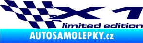 Samolepka X1 limited edition levá tmavě modrá