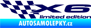 Samolepka X6 limited edition levá tmavě modrá