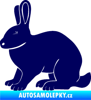 Samolepka Zajíc 001 levá tmavě modrá