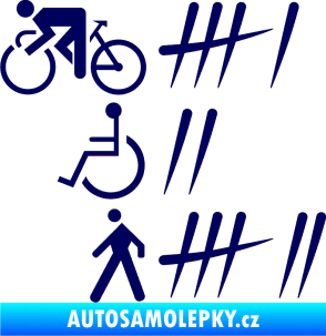 Samolepka Zářezy 001 levá tmavě modrá