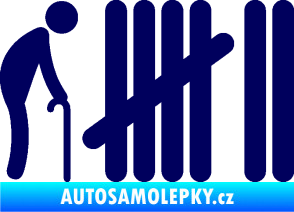 Samolepka Zářezy 005  tmavě modrá