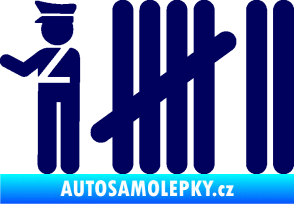 Samolepka Zářezy 007 policajt tmavě modrá