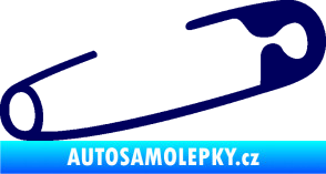 Samolepka Zavírací špendlík 001 pravá  tmavě modrá