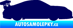 Samolepka Závodní auto 001 pravá tmavě modrá